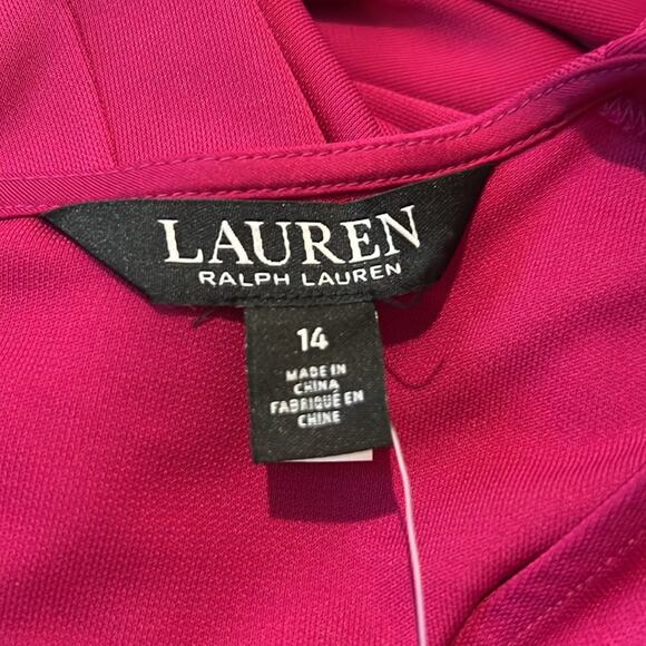 NWT Lauren Ralph Lauren Twist Front Jersey Cutout Dress Size 14 Plus Size Sexy - Picture 13 of 16